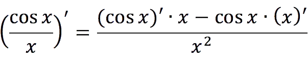 Derivative of a function: rules and formulas for differentiation