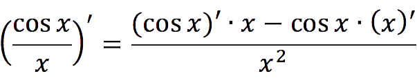 Derivative of a function: rules and formulas for differentiation