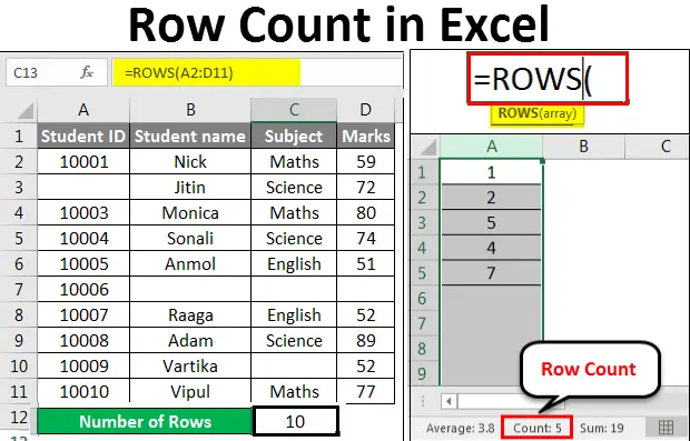 Determining the number of Excel rows