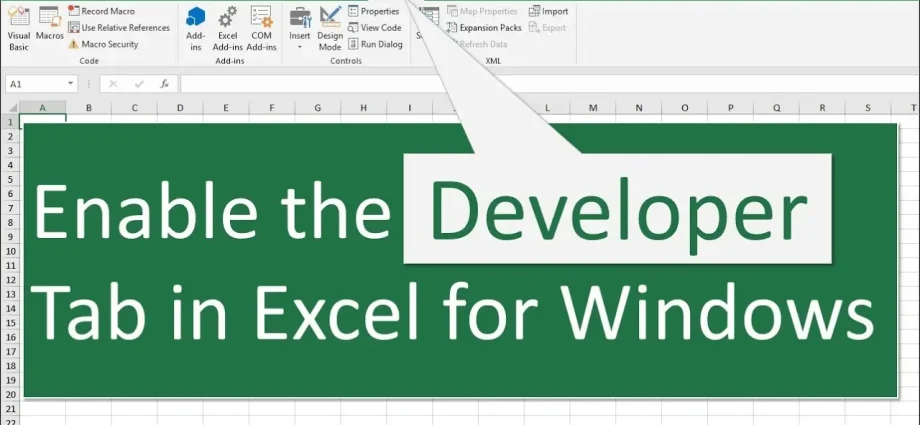 Developer tab in Excel