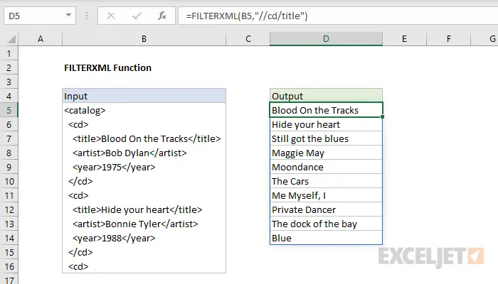 Dividing sticky text with the FILTER.XML function