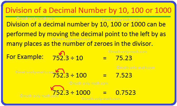 Division of a natural number by a decimal fraction