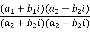 Division of complex numbers