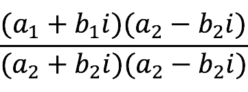 Division of complex numbers