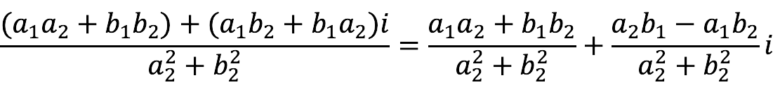 Division of complex numbers