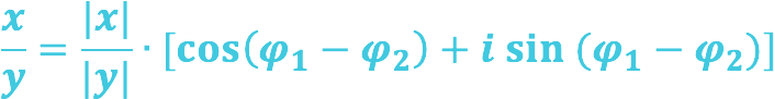 Division of complex numbers