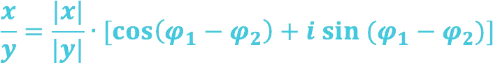 Division of complex numbers