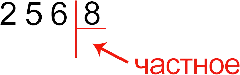 Division of two-digit, three-digit and multi-digit numbers by a column