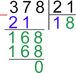 Division of two-digit, three-digit and multi-digit numbers by a column