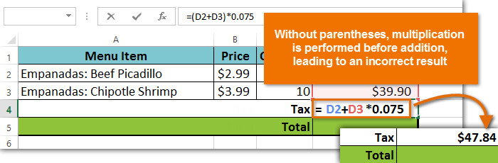 Kontrolloni dy herë formulat e krijuara në Excel