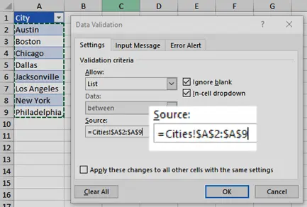 Dropdown list in Excel: how to make