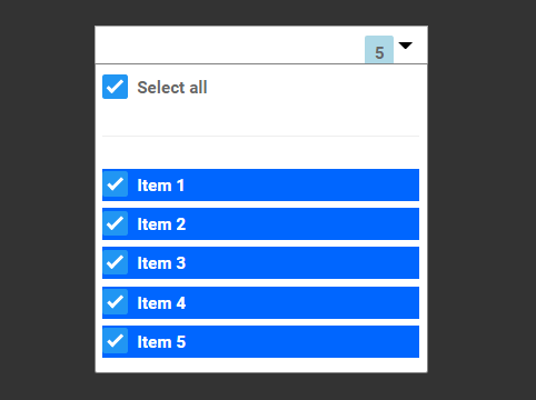 Dropdown list with multi-select