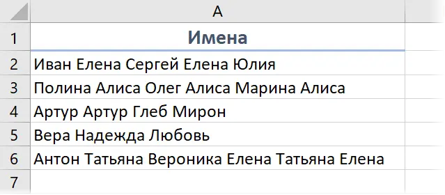 Duplicates inside a cell