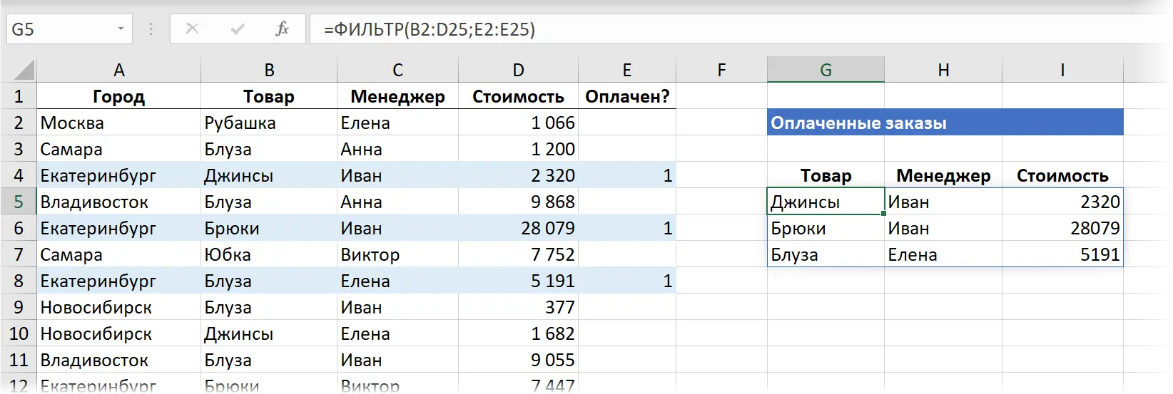 Dynamic array functions: SORT, FILTER and UNIC