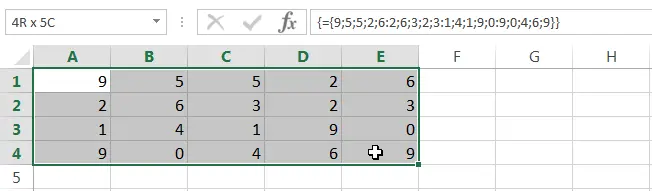 Editing array formulas in Excel