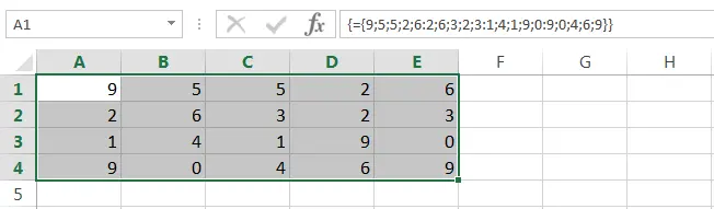 Editing array formulas in Excel