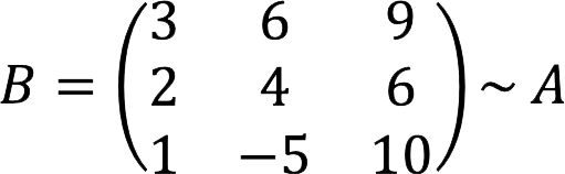 Equivalent matrix transformations