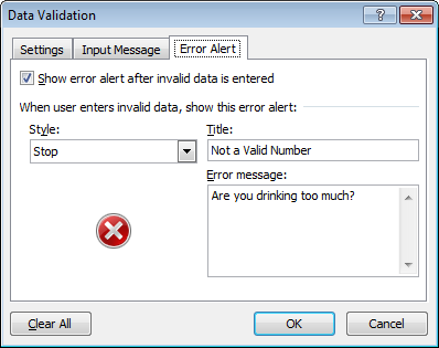 Excel Data Verification