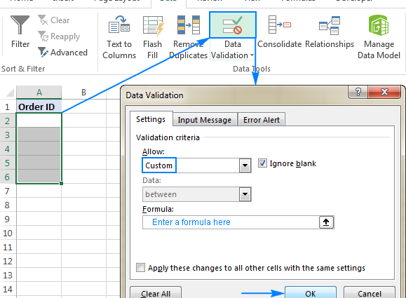 Excel Data Verification