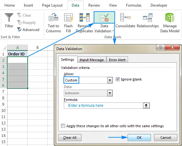 Excel Data Verification