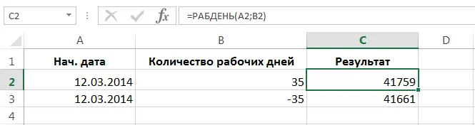Excel functions for calculating dates and times