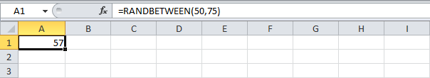 Excel random numbers