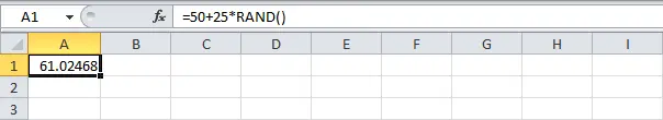 Excel random numbers