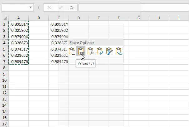 Excel random numbers