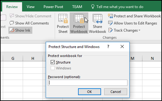 Excel sheet protection