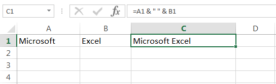 Excel terms: Concatenation operator