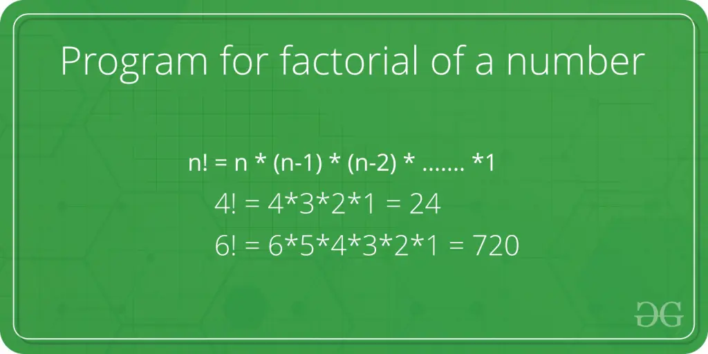 Factorial of a number