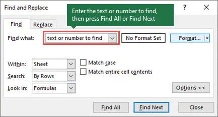 Find and Replace in Excel