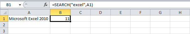 FIND and SEARCH functions in Excel