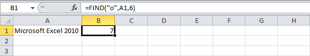 FIND and SEARCH functions in Excel