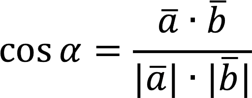 Finding the angle between vectors