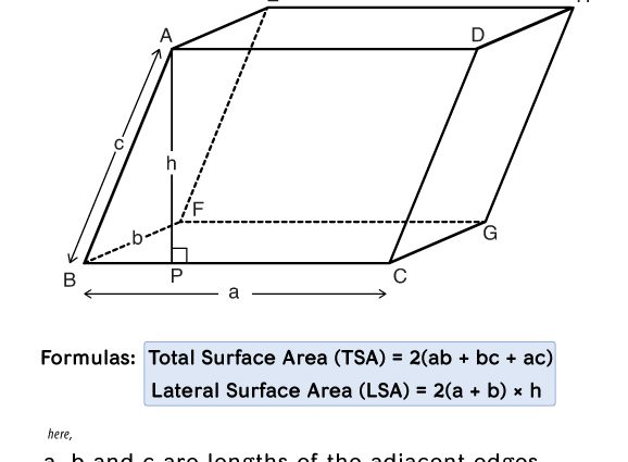 Gjetja e sipërfaqes së një paralelipipedi drejtkëndor: formula dhe shembull