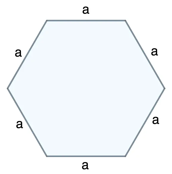 Finding the area of ​​a regular hexagon: formula and examples