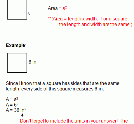 Finding the area of ​​a square: formula and examples