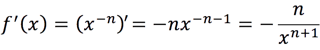 Finding the derivative of a power function