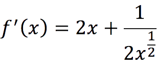 Finding the derivative of a power function