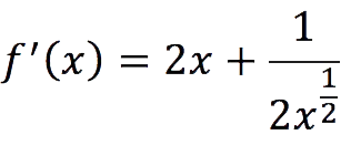 Finding the derivative of a power function