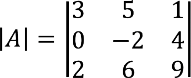 Finding the determinant (determinant) of a matrix