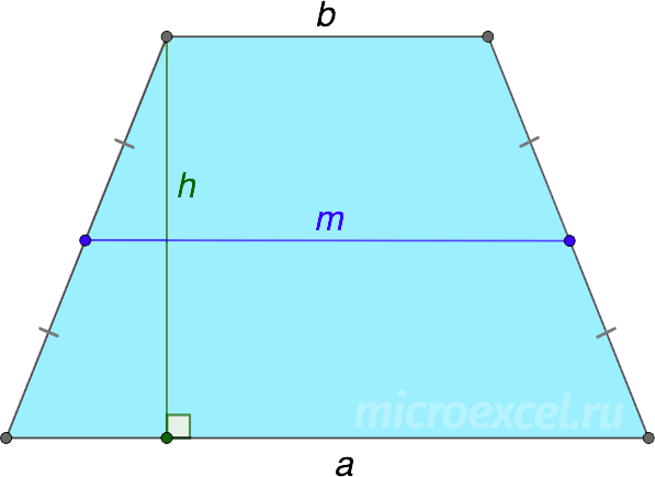 Finding the height of an isosceles (isosceles) trapezoid