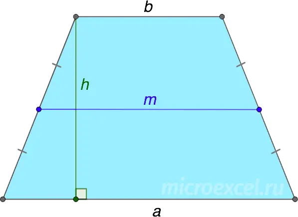 Finding the height of an isosceles (isosceles) trapezoid