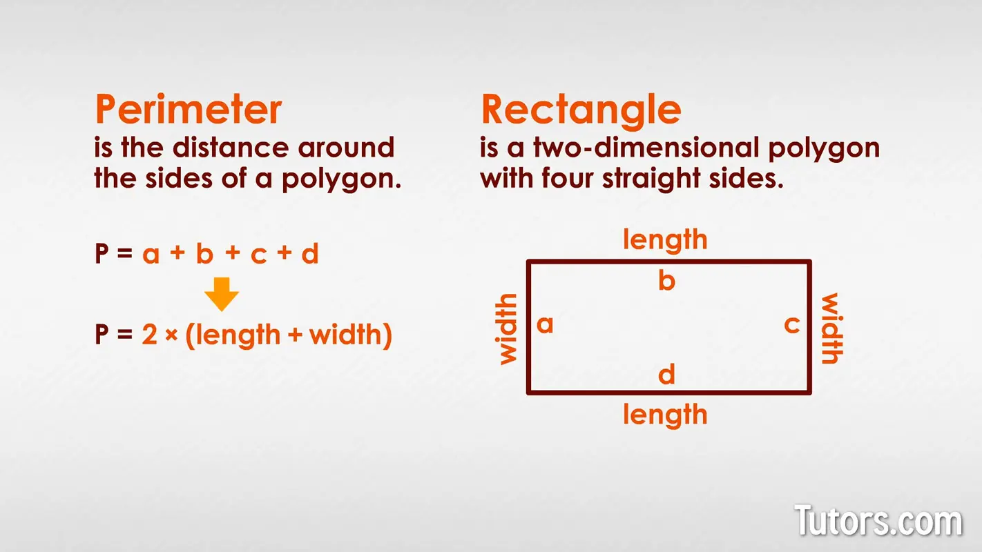 perimeter of rectangle formula class 8