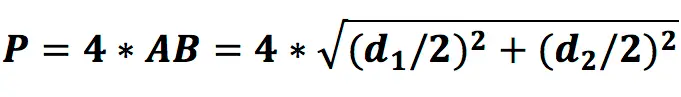 Finding the perimeter of a rhombus: formula and tasks