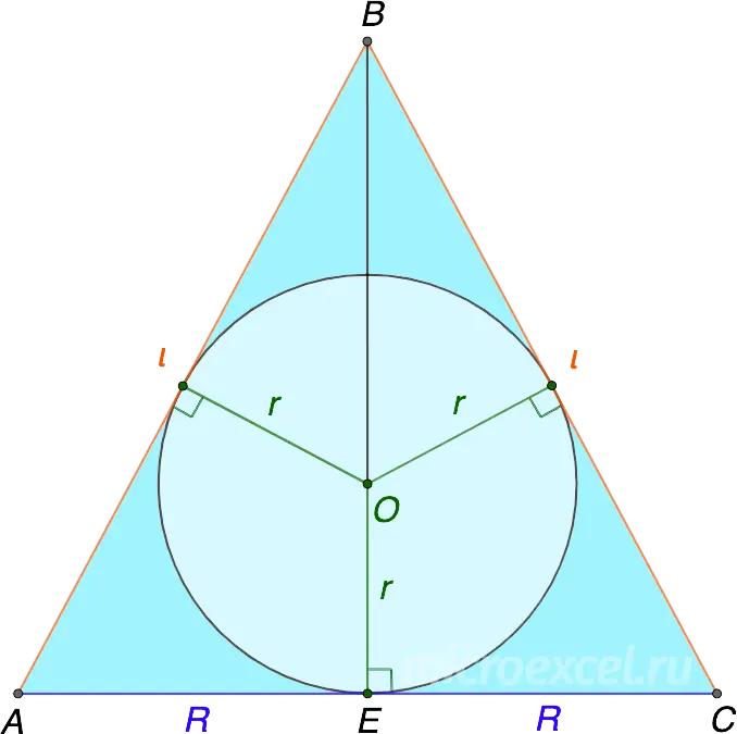 Finding the radius / area / volume of a ball (sphere) inscribed in a cone