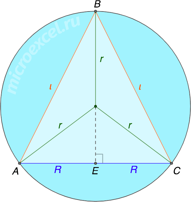Finding the radius/area/volume of a sphere (ball) circumscribed about a cone