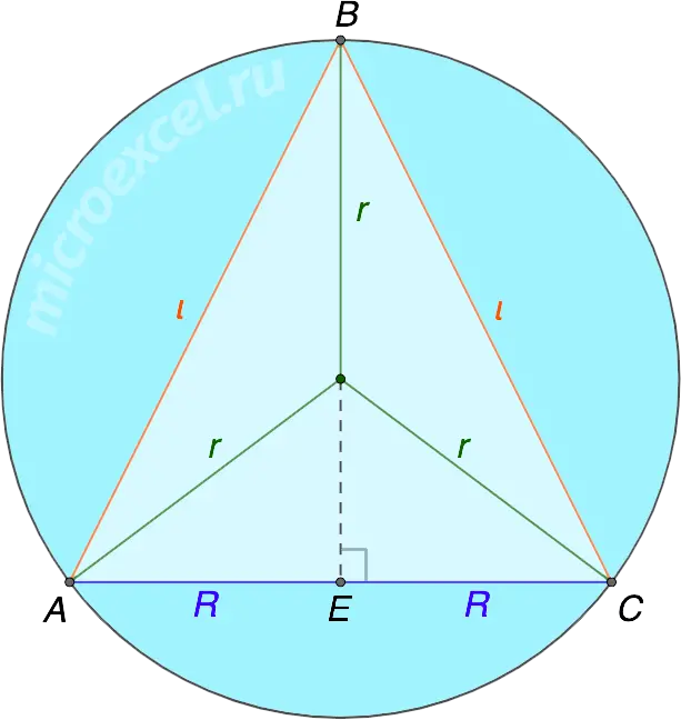 Finding the radius/area/volume of a sphere (ball) circumscribed about a cone