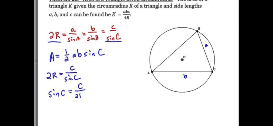 Finding the radius of a circle circumscribed around a triangle